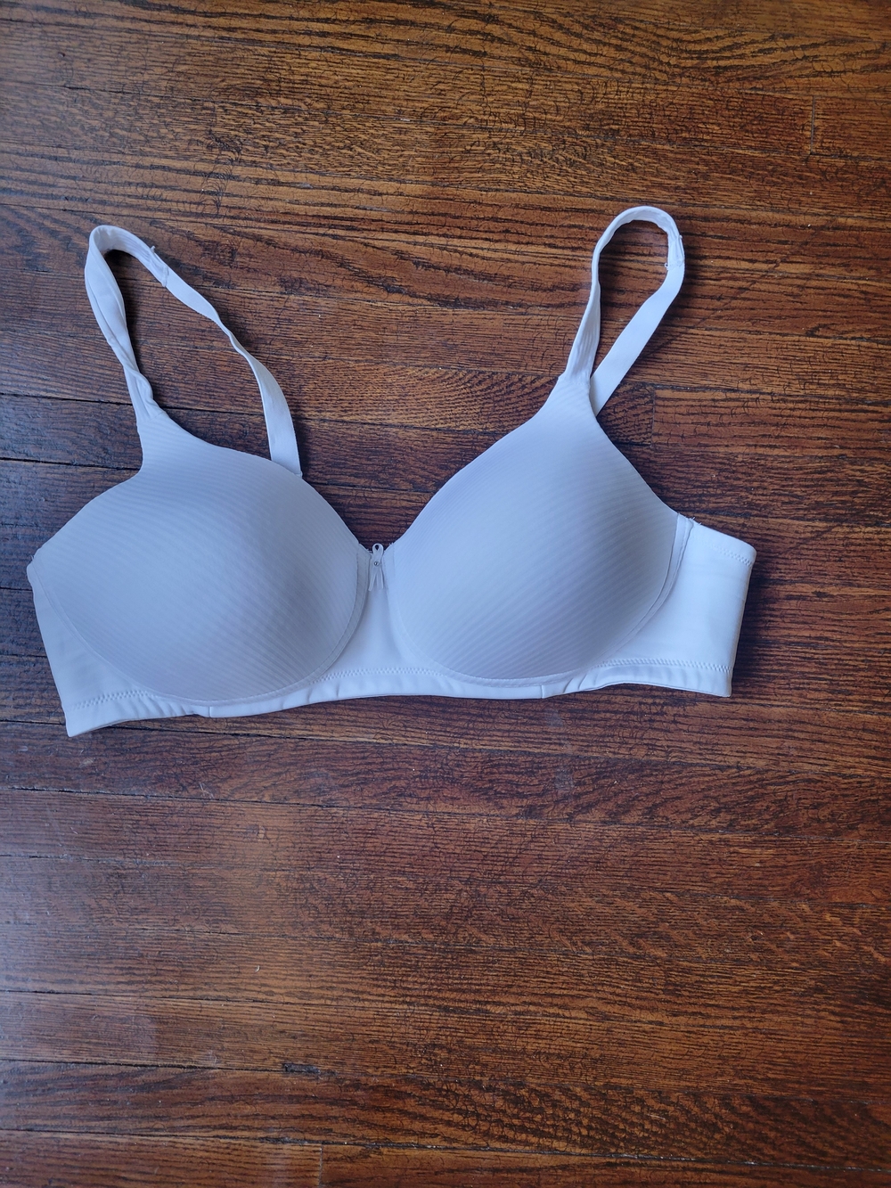 Vanity Fair Radiant Wire Free Bra 40C White Striped Style Lightly Padded
